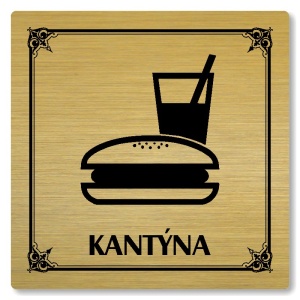 Kantýna, 80x80mm, zlatá, Nebraska